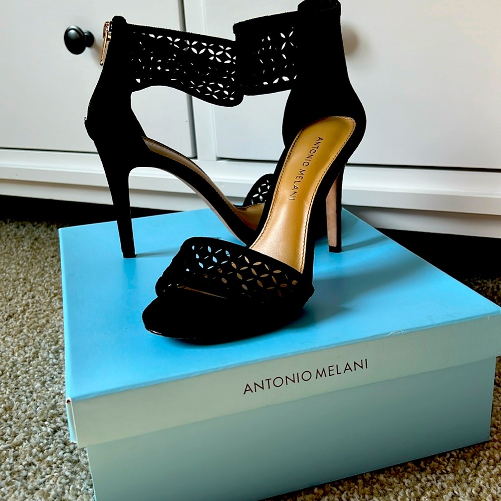 Antonio Melani- Black Suede Heels